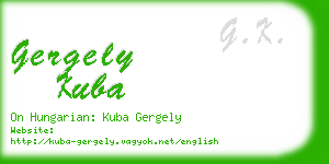 gergely kuba business card